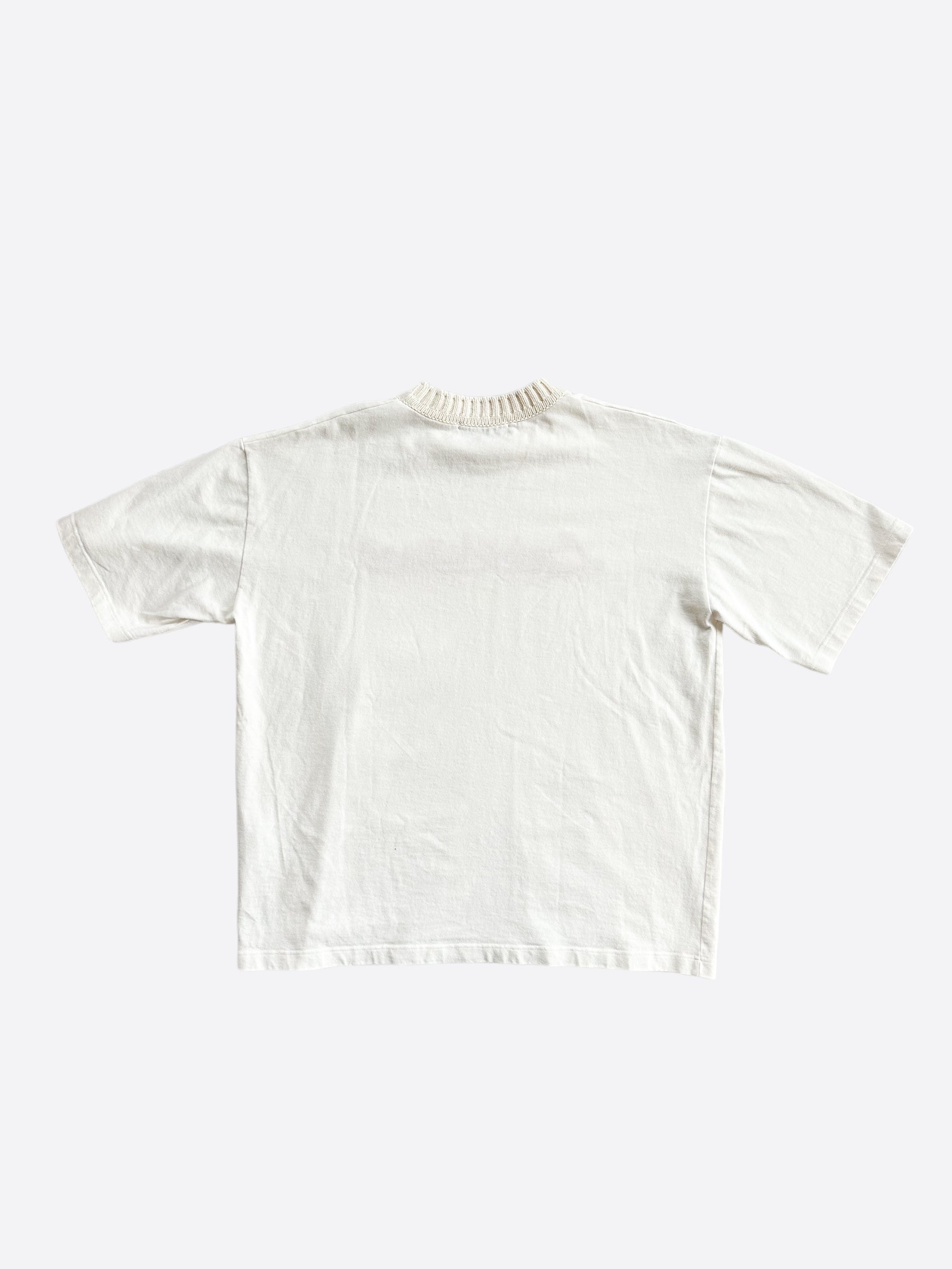 Louis Vuitton Nigo White & Red Embroidered Mockneck T-Shirt