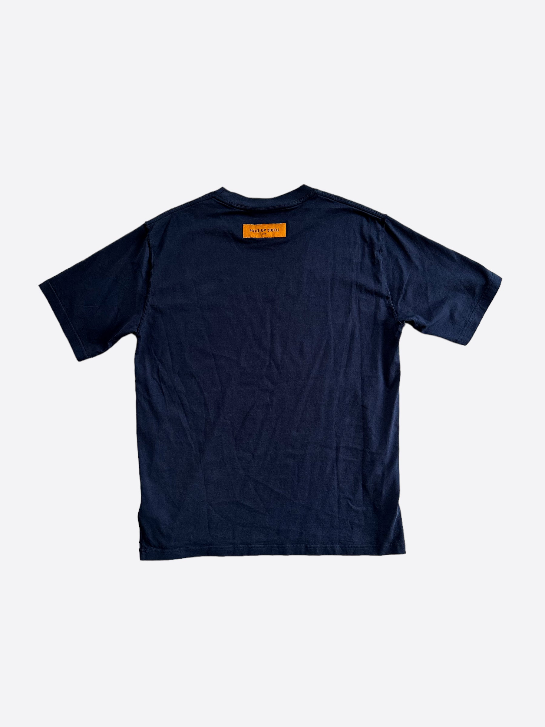 Louis Vuitton Navy LV Stitch Logo T-Shirt – Savonches