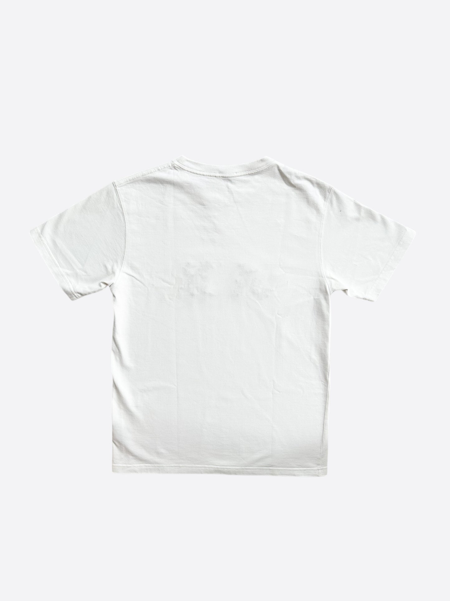 Dior White Floral Logo Embroidered T-Shirt