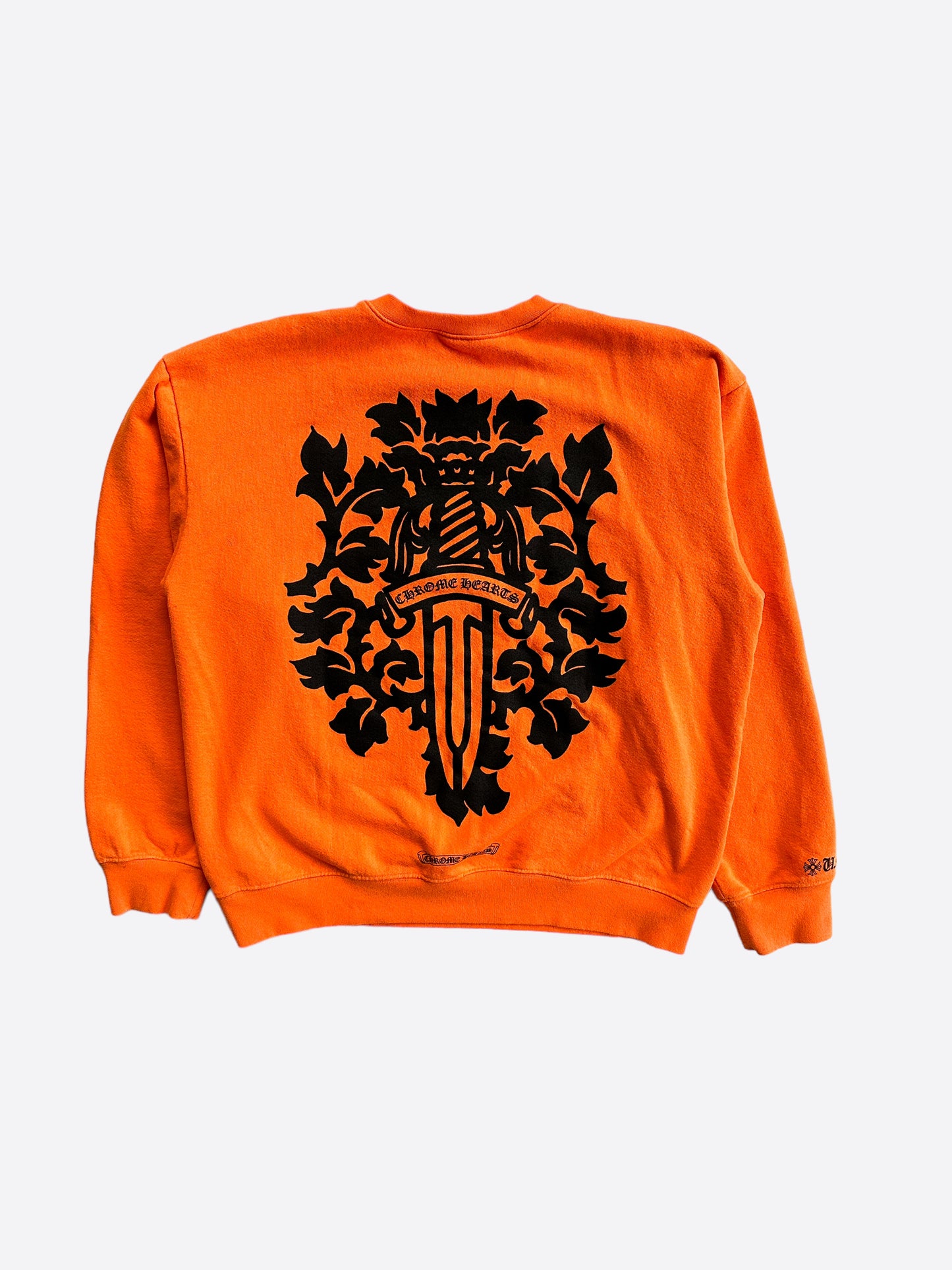 Chrome Hearts Orange & Black Dagger Logo Sweater