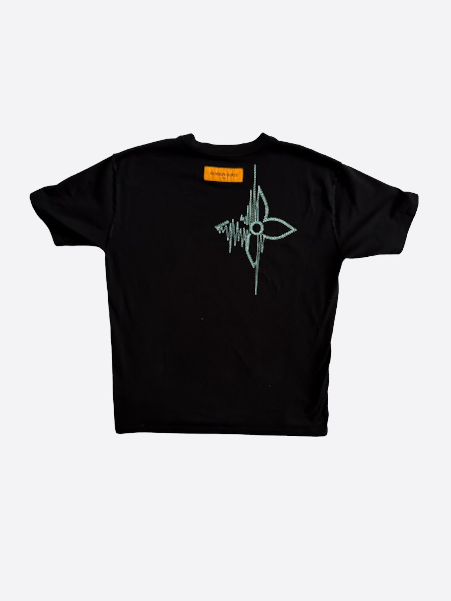 Louis Vuitton Black Frequency Embroidered T-Shirt