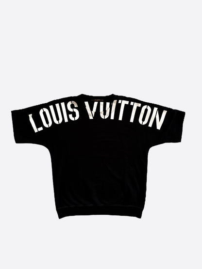 Louis Vuitton Black Fragment Printed Short Sleeve Sweater