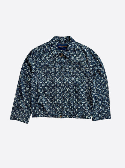 Louis Vuitton Blue Pointillism Monogram Workwear Jacket