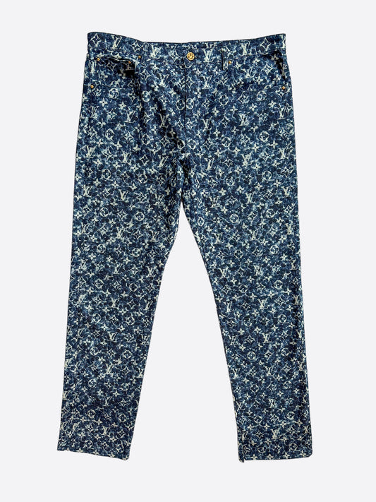 Louis Vuitton Blue Pointillism Monogram Jeans