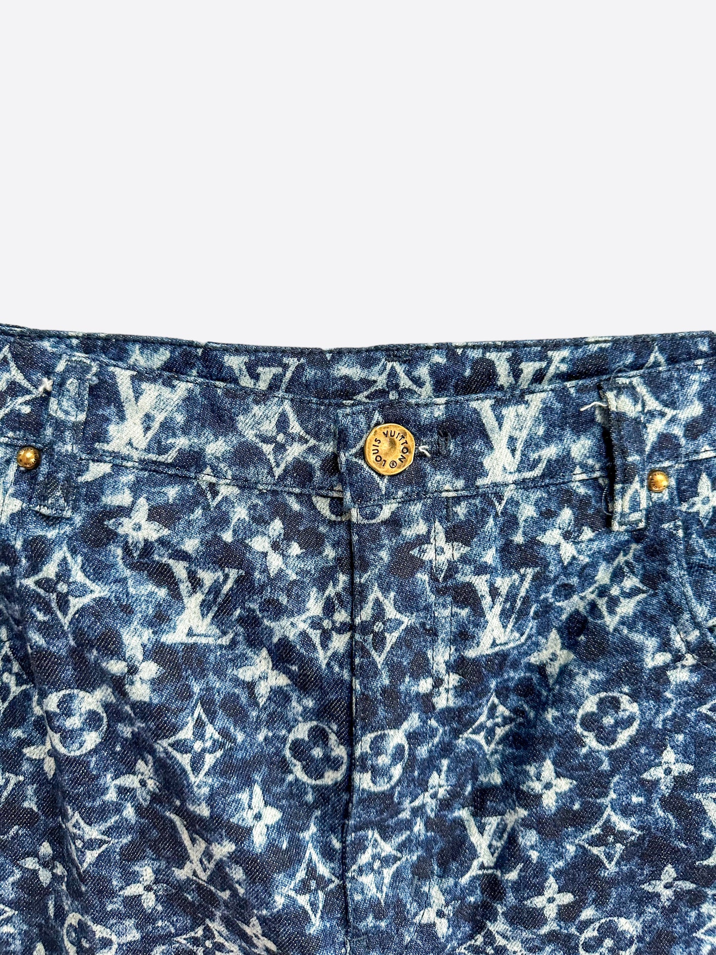 Louis Vuitton Blue Pointillism Monogram Jeans