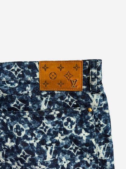 Louis Vuitton Blue Pointillism Monogram Jeans