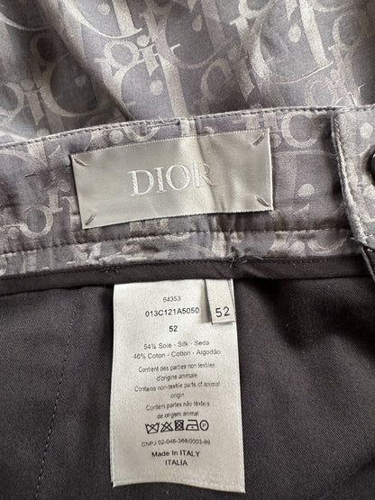 Dior Grey Oblique Silk Shorts