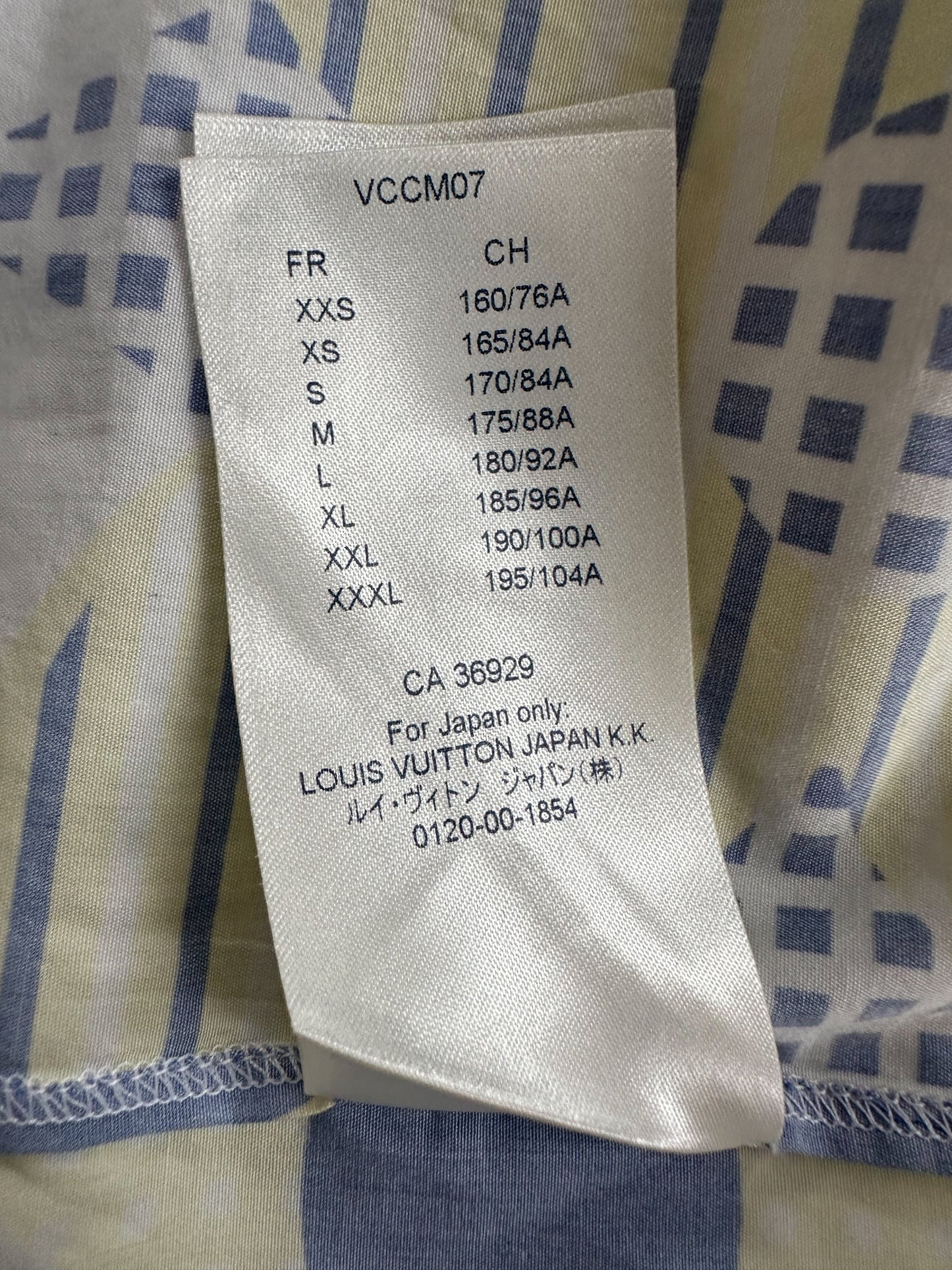 Louis Vuitton 1AAMFQ Vintage Flower Monogram Jersey Top, White, M