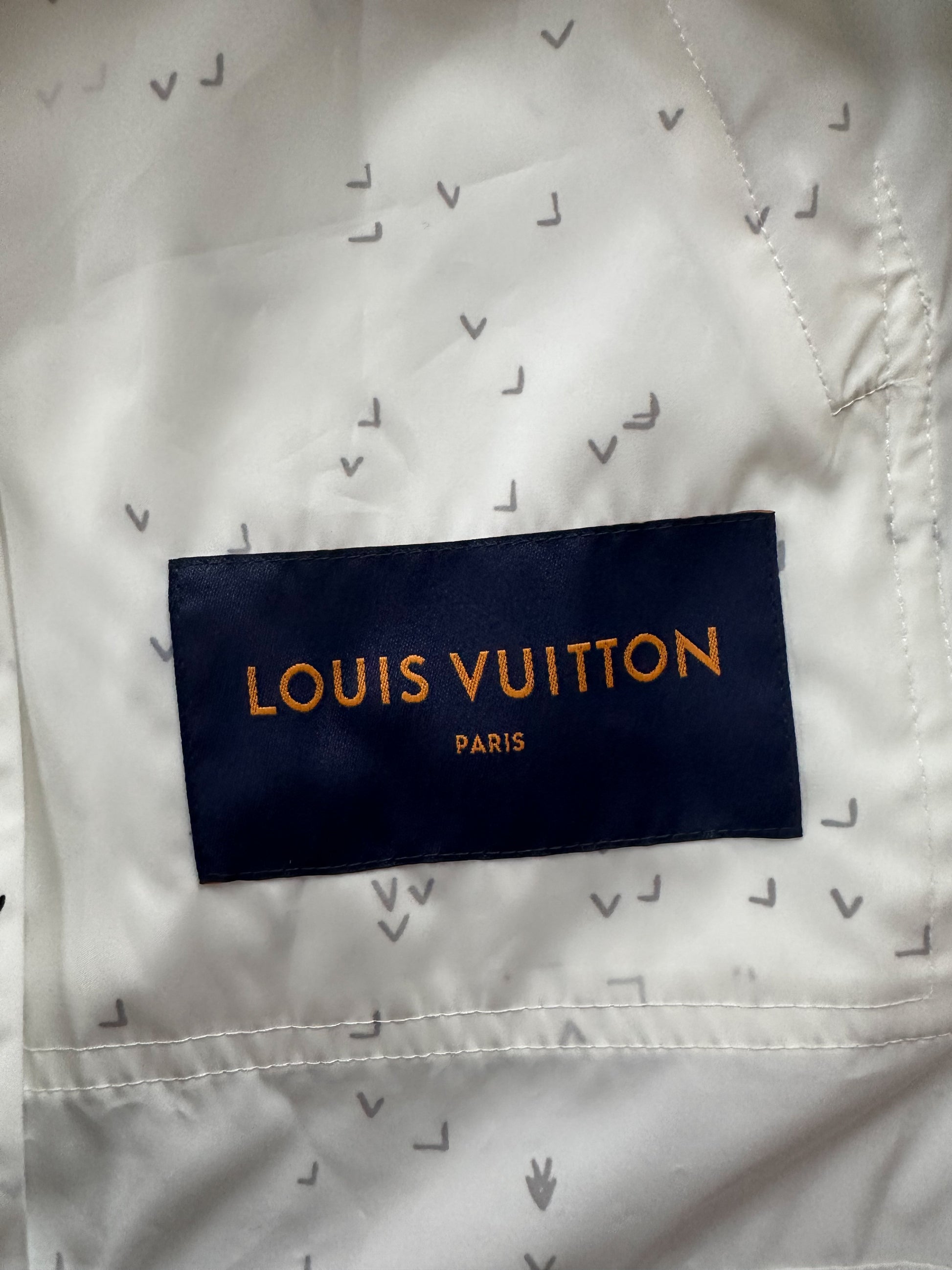 Louis Vuitton White 'Damier Spread' Windbreaker