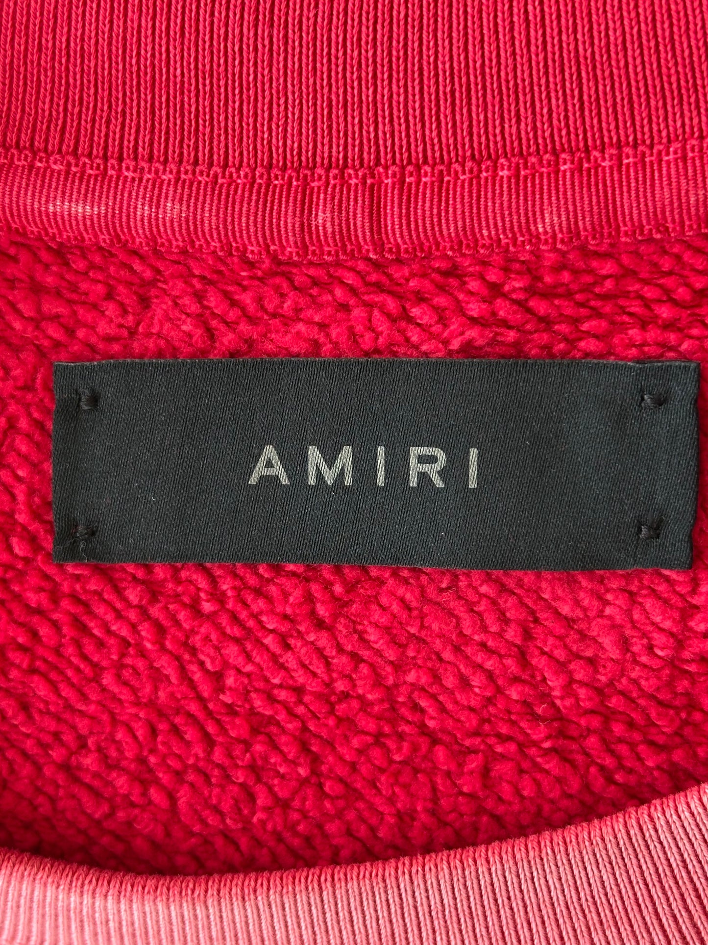 Amiri Vintage Red & White Collegiate Logo Sweater