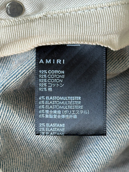 Amiri Clay Indigo Distressed Boro Repair Jeans