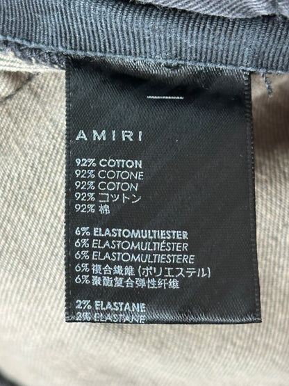 Amiri Grey Distressed Painter Jeans