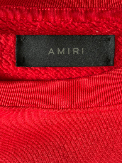 Amiri Red & White Hockey Logo Sweater