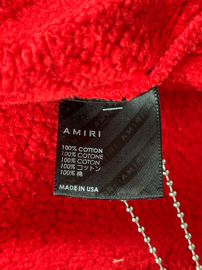 Amiri Red & White Hockey Logo Sweater