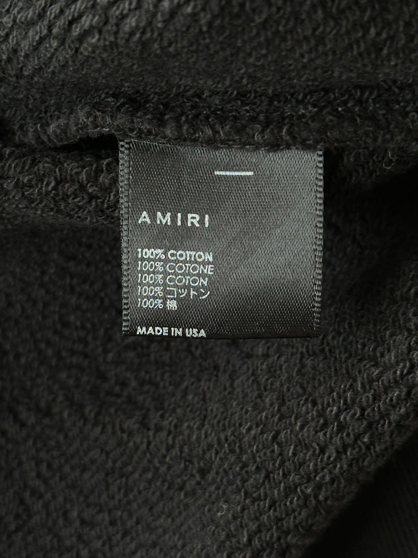 Amiri Black & White 22 Distressed Logo Sweater