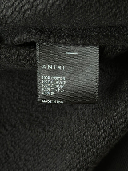 Amiri Black & White 22 Distressed Logo Sweater