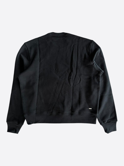 Amiri Black & White 22 Distressed Logo Sweater