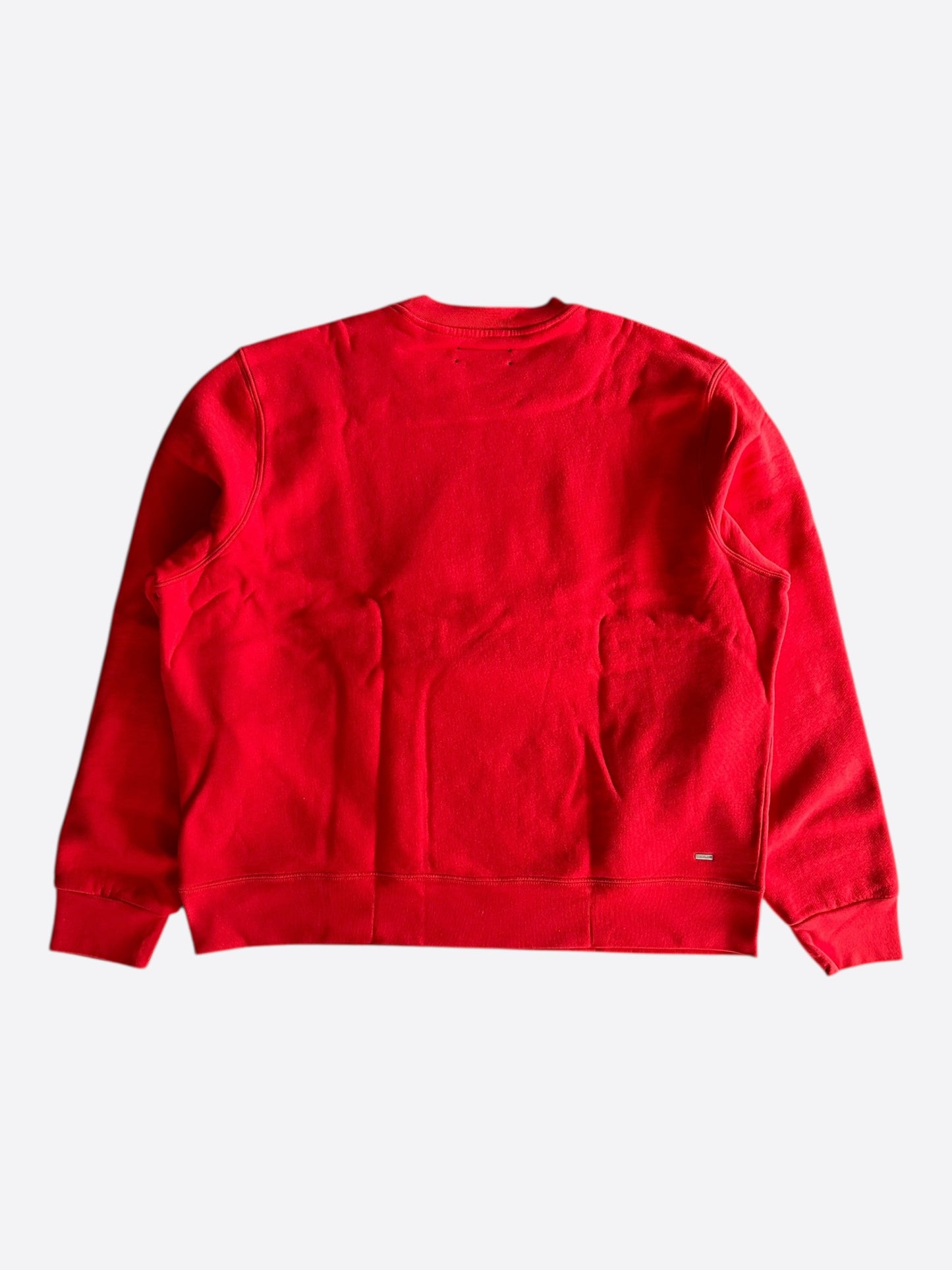 Amiri Red & White Hockey Logo Sweater