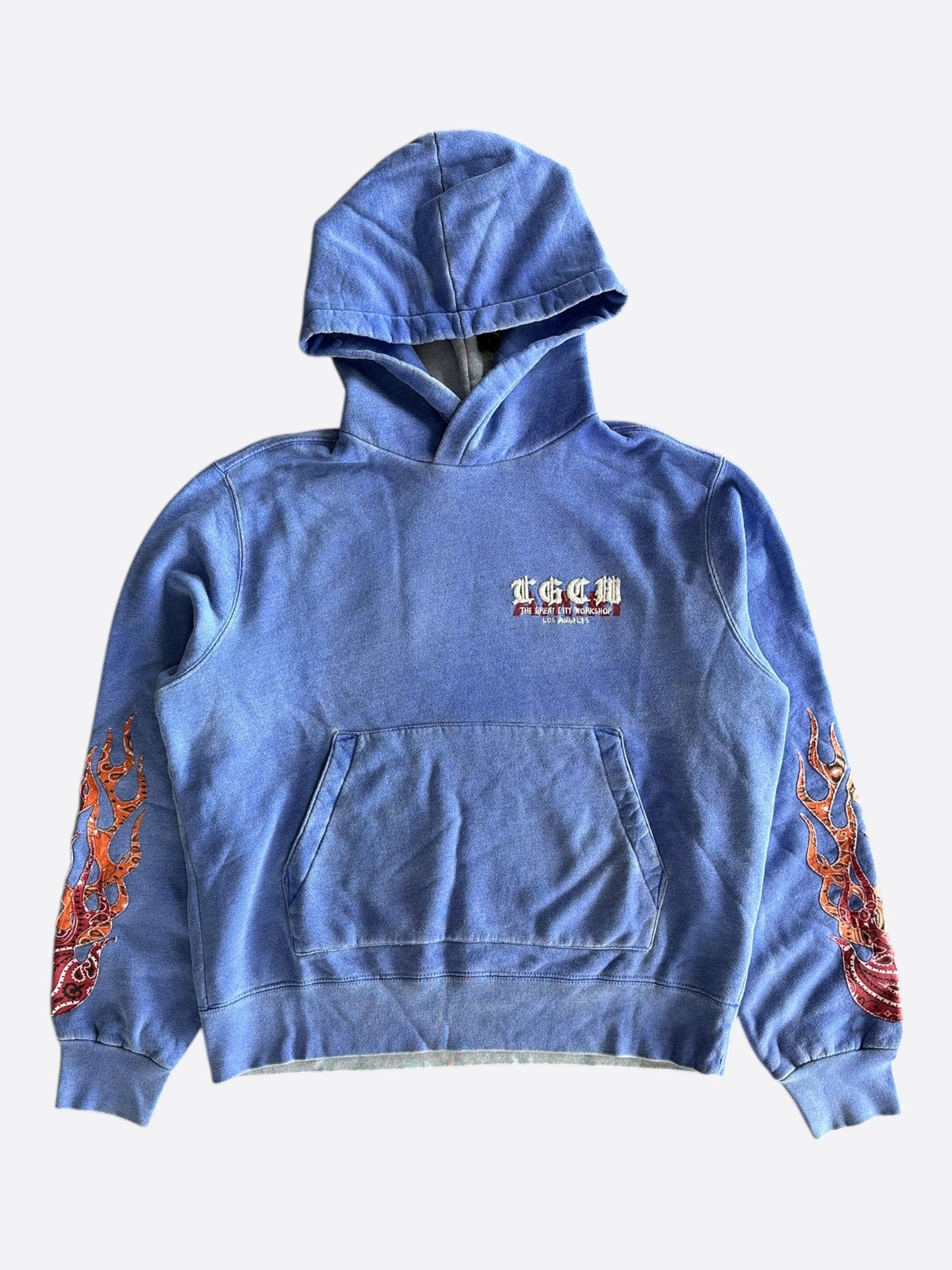 Amiri Blue T.G.C.W. Flames Hoodie
