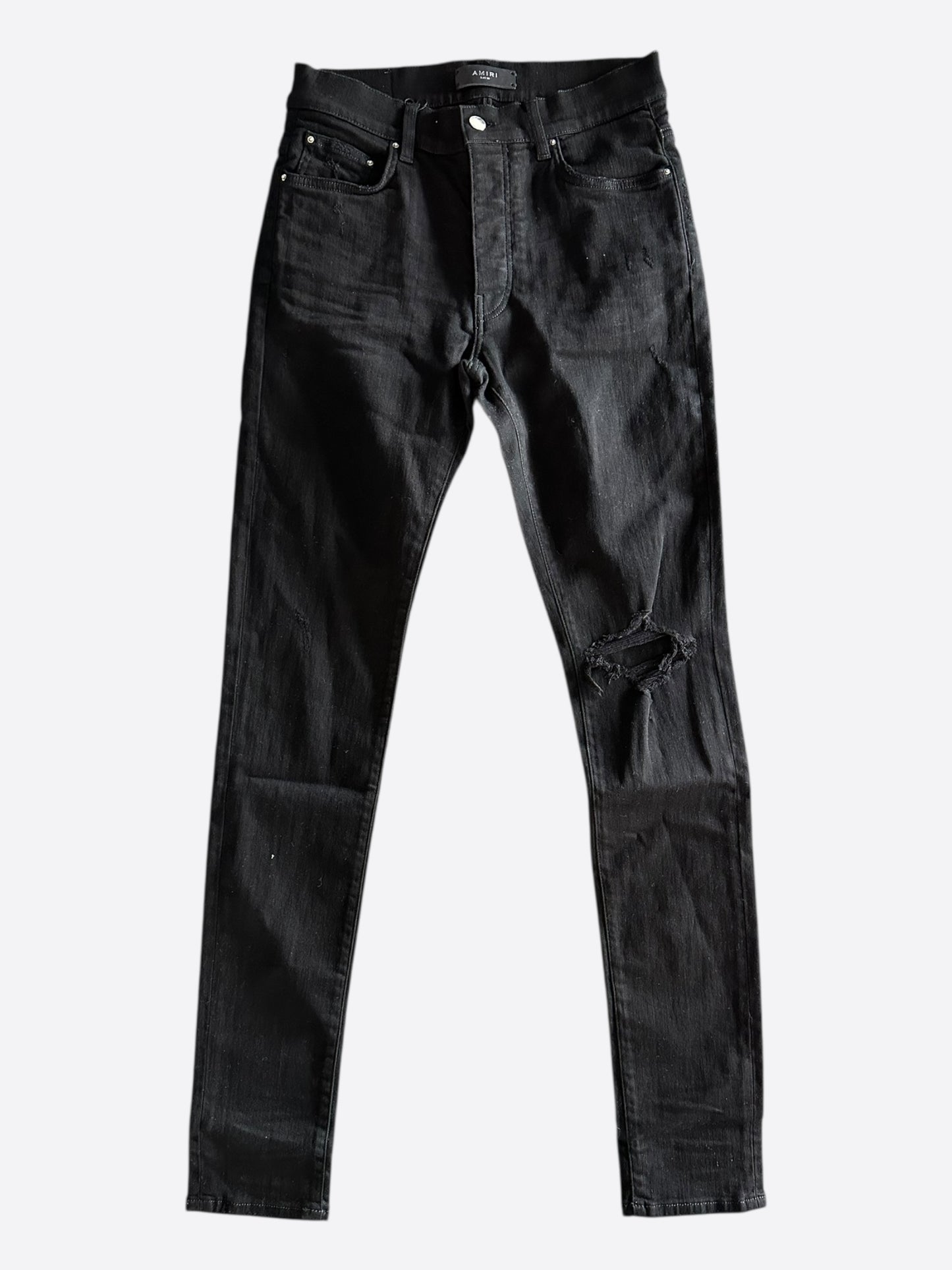Amiri Broken Black Distressed Jeans