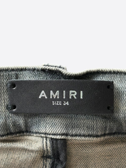 Amiri Grey Distressed Painter Jeans