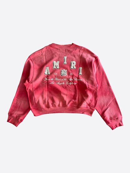 Amiri Vintage Red & White Collegiate Logo Sweater