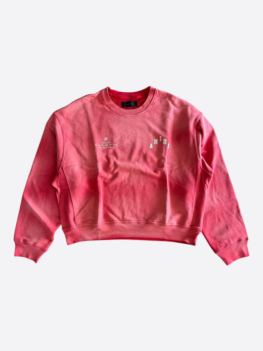 Amiri Vintage Red & White Collegiate Logo Sweater