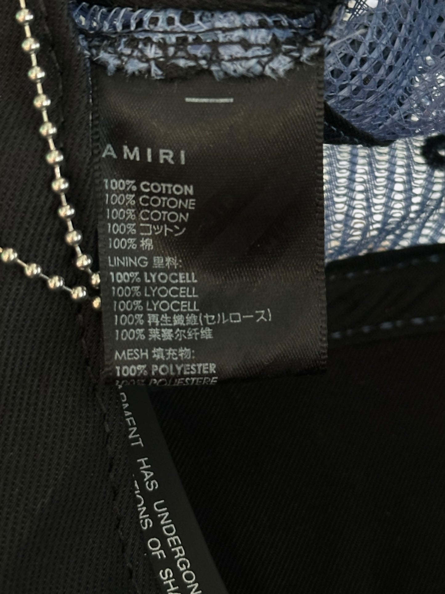 Amiri Blue & White Pegasus Trucker Hat