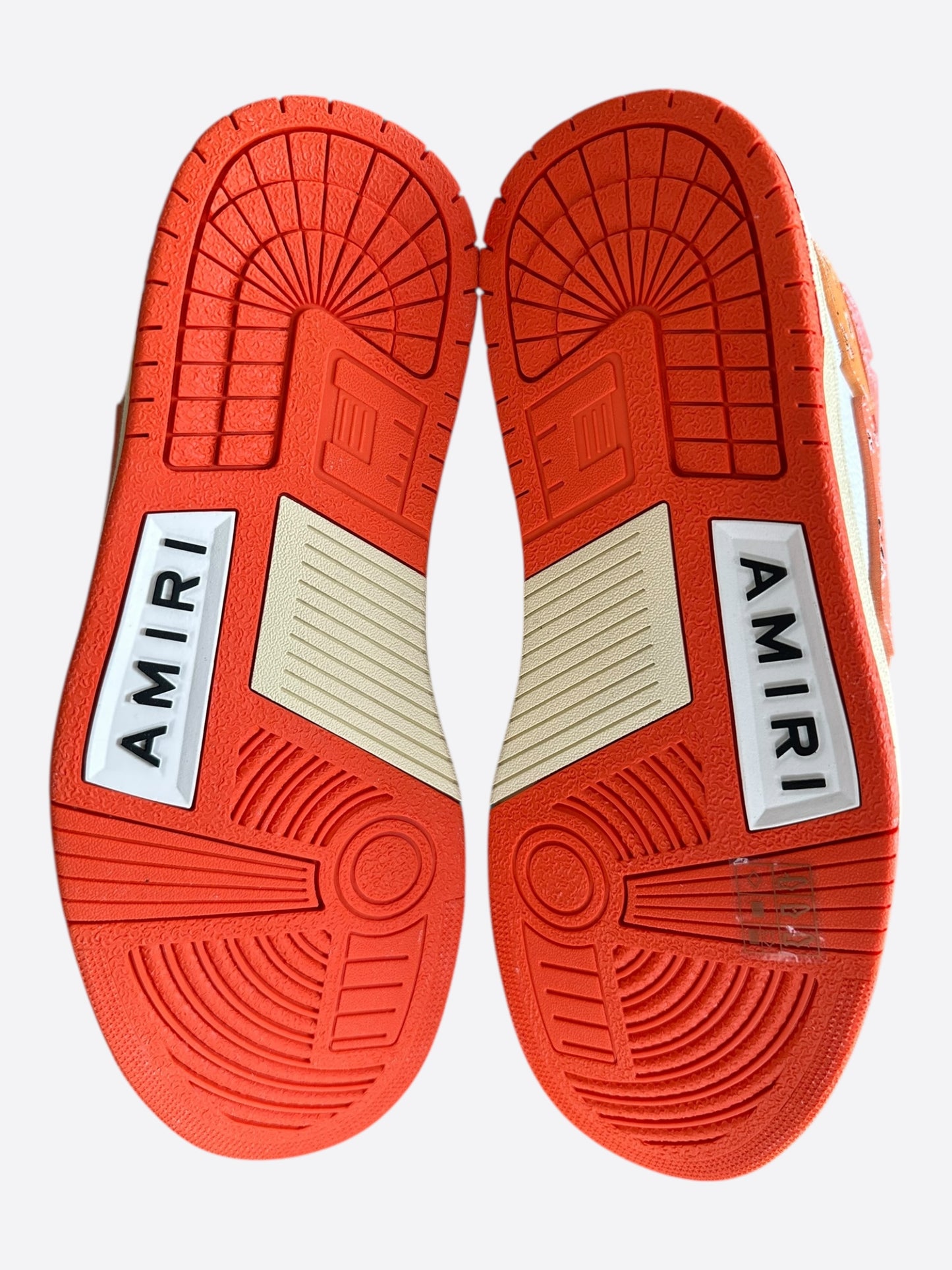 Amiri White & Orange Bandana Skeleton High Tops