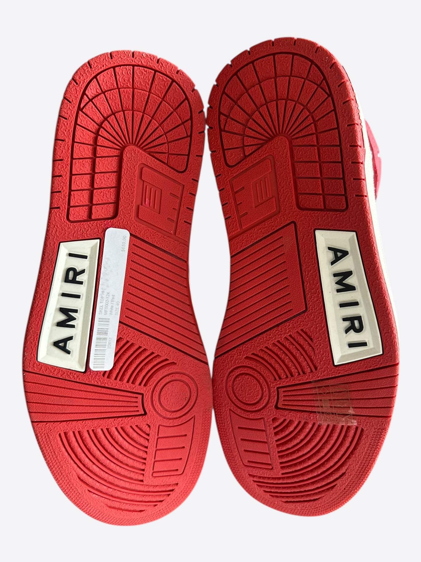 Amiri White & Red Skeleton High Tops