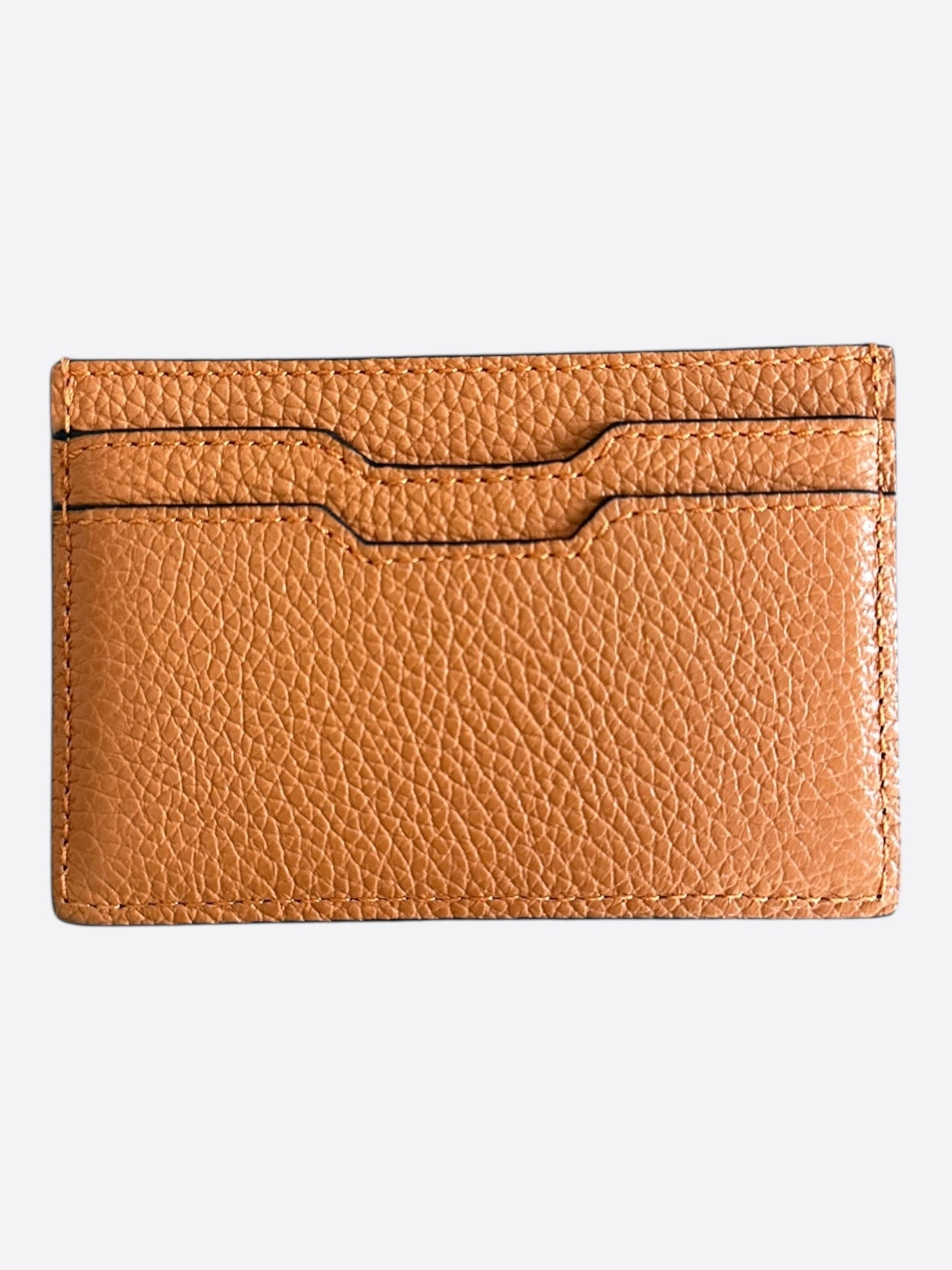Amiri Brown Embossed Logo Leather Cardholder