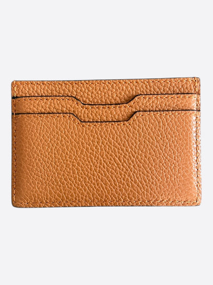 Amiri Brown Embossed Logo Leather Cardholder