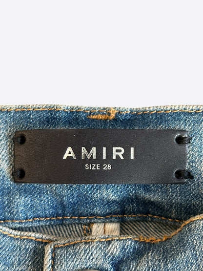 Amiri Clay Indigo Quilted Patch Jeans