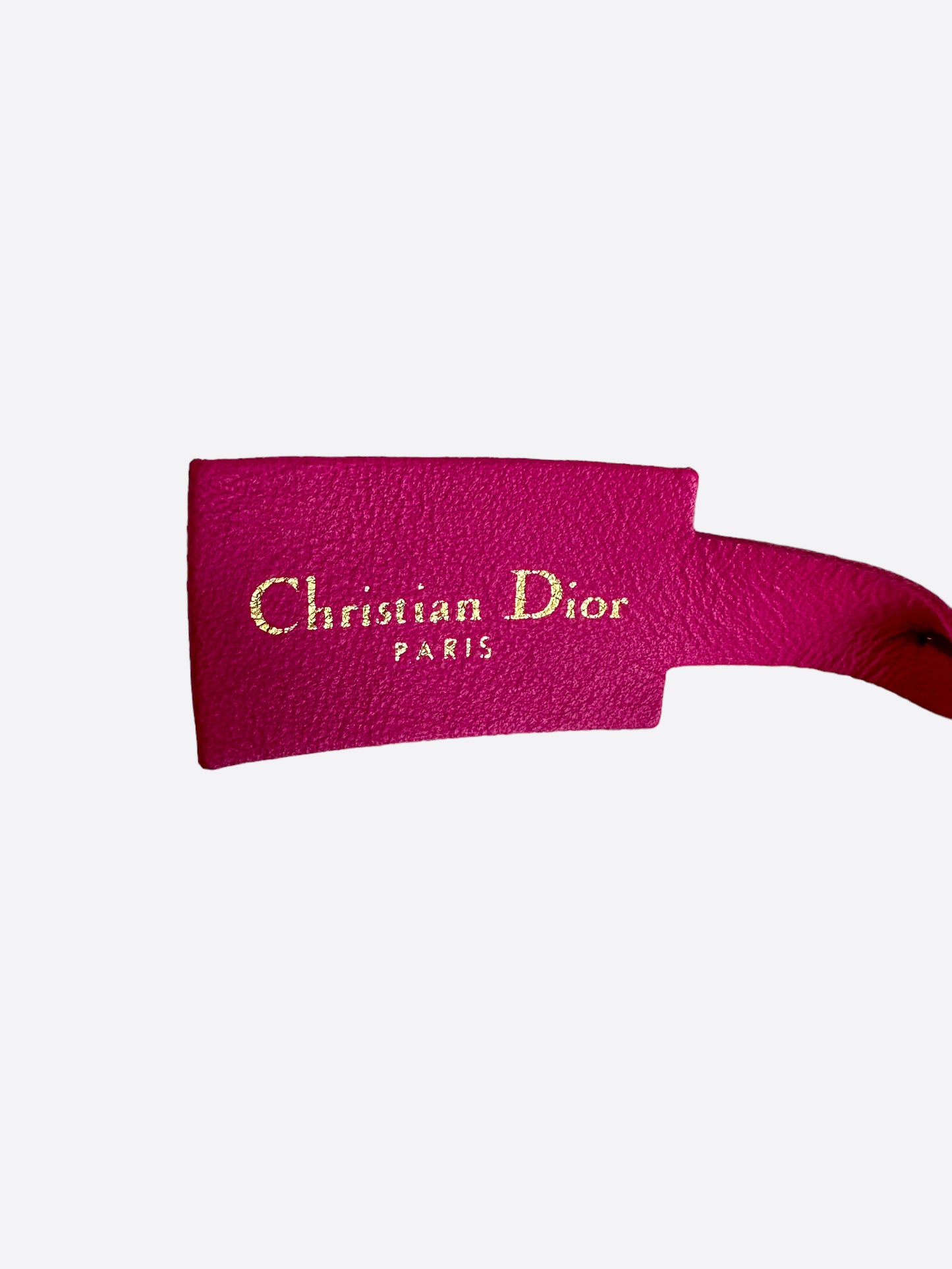 Dior Pink & Tan Reversible Gold Buckle Belt