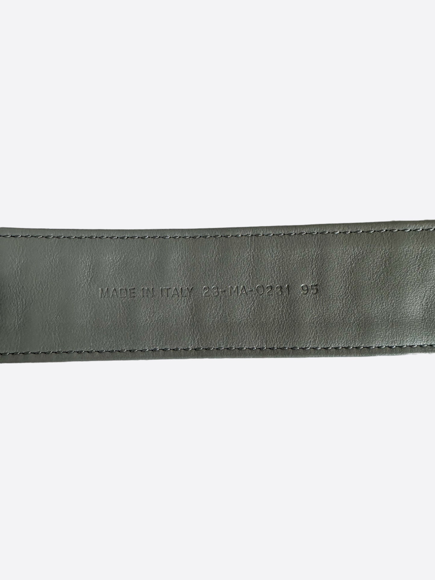 Dior Grey Oblique Gold Buckle Reversible Belt