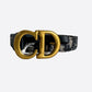 Dior Beige & Blue Oblique Gold Buckle 20MM Belt