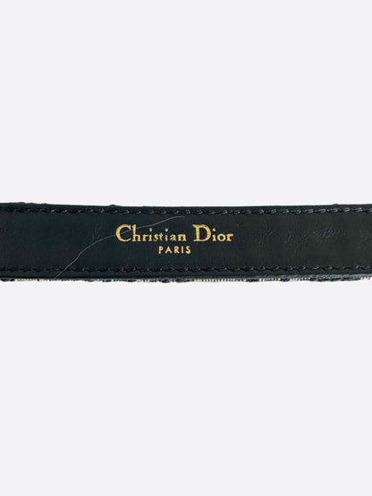 Dior Beige & Blue Oblique Gold Buckle 20MM Belt