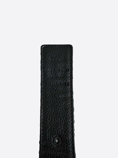 Dior Beige & Blue Oblique Black CD Buckle Reversible Belt