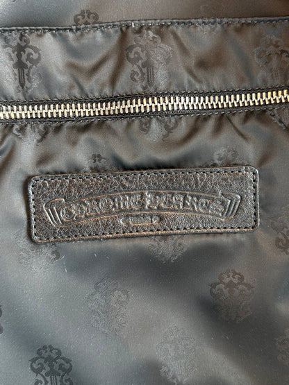 Chrome Hearts Black White & Red Triple Cross Leather Duffel Bag