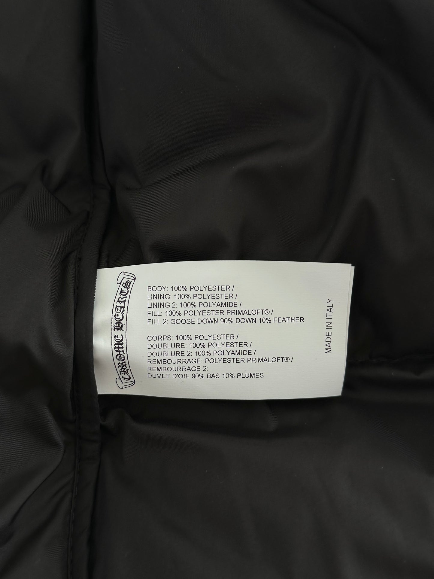 Chrome Hearts Black Cross Jacquard Puffer Vest