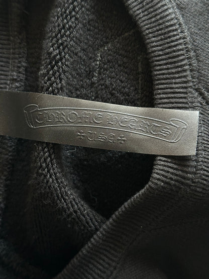Chrome Hearts Black Triple Cross CH Logo Embroidered Sweater