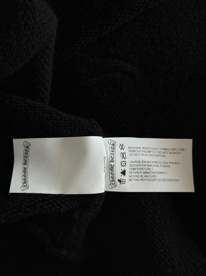 Chrome Hearts Black Triple Cross CH Logo Embroidered Sweater