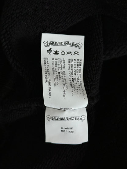 Chrome Hearts Black Triple Cross CH Logo Embroidered Sweater