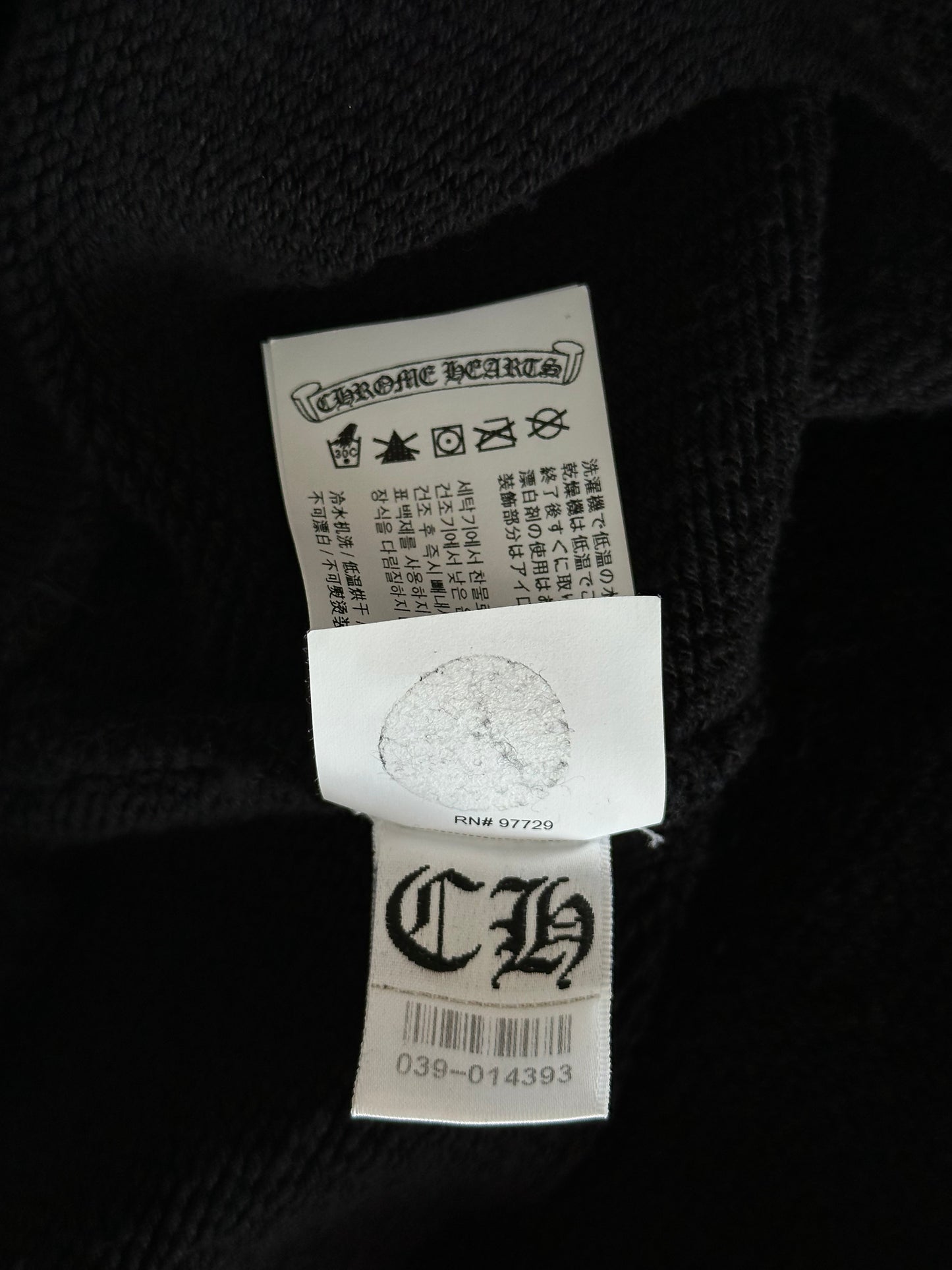 Chrome Hearts Black Triple Cross CH Logo Embroidered Sweater