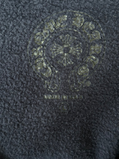 Chrome Hearts Navy & Yellow Script Logo Hoodie