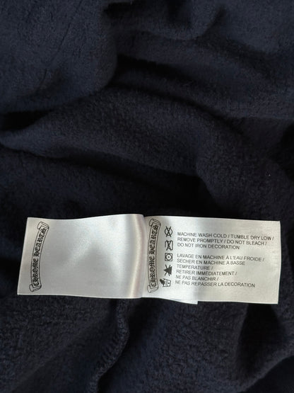 Chrome Hearts Navy & Yellow Script Logo Hoodie