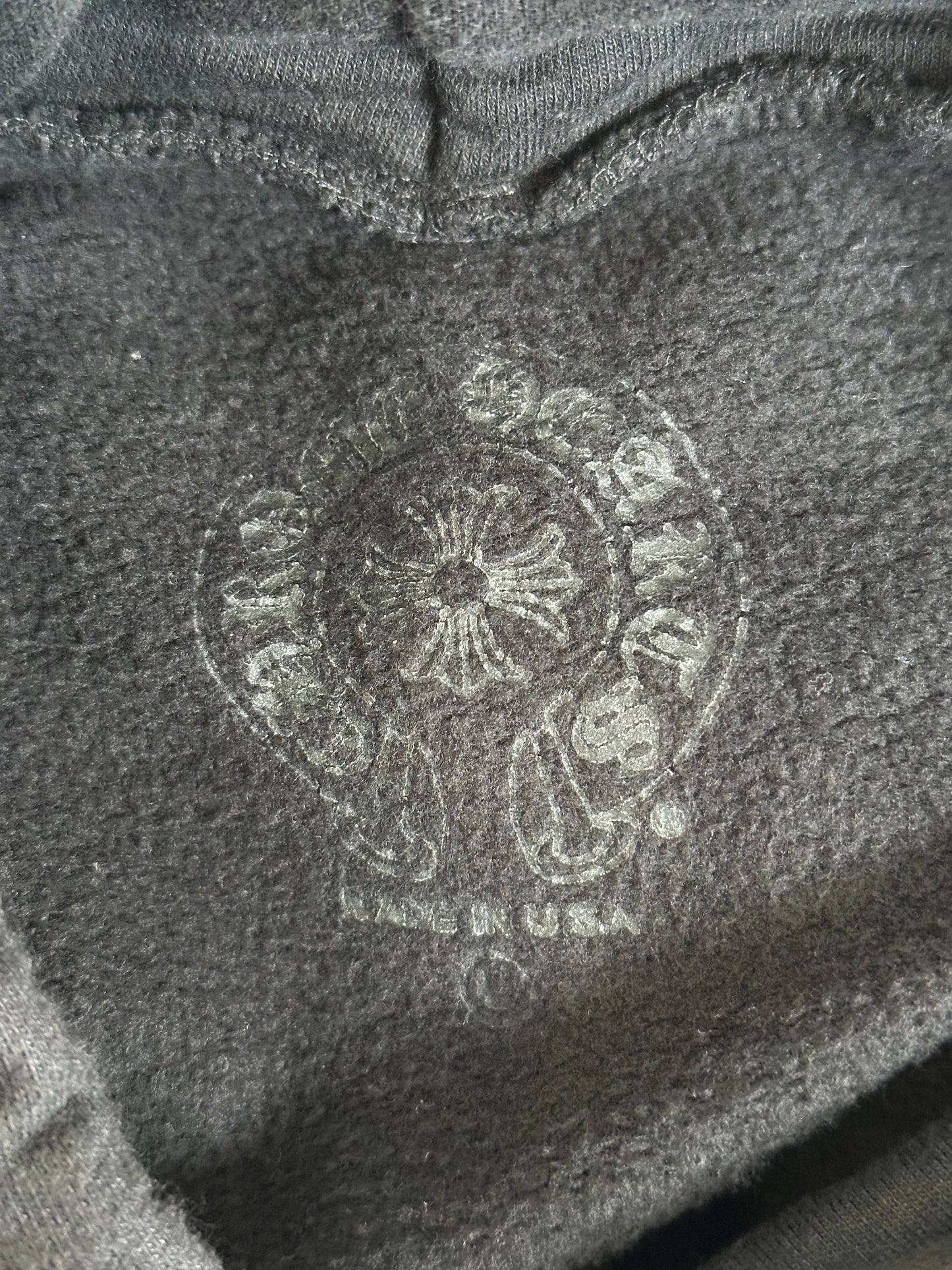 Chrome Hearts Black & Silver Online Exclusive Horseshoe Logo Hoodie