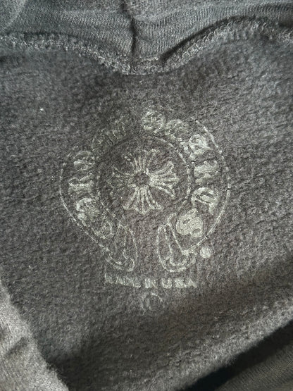 Chrome Hearts Black & Silver Online Exclusive Horseshoe Logo Hoodie