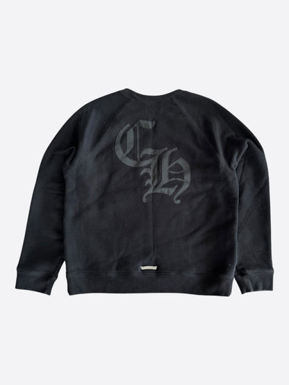 Chrome Hearts Black Triple Cross CH Logo Embroidered Sweater