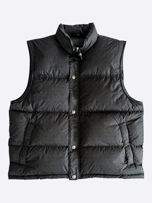 Chrome Hearts Black Cross Jacquard Puffer Vest